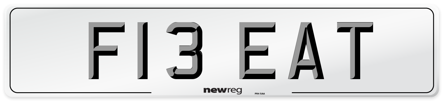 F13 EAT Number Plate from New Reg